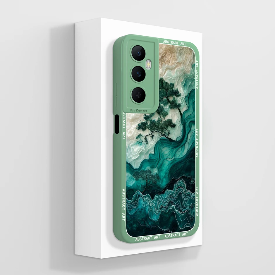 Elegant Oil Painting Flower Silicone Soft Protective Phone Case