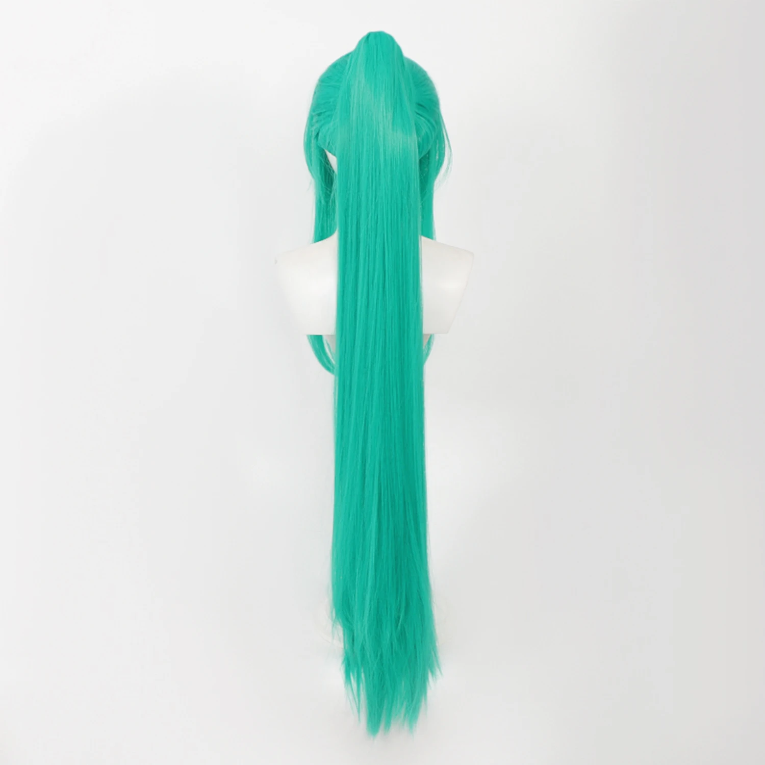 Arknights-Inspired Green Synthetic Wig with Bangs for Anime Events