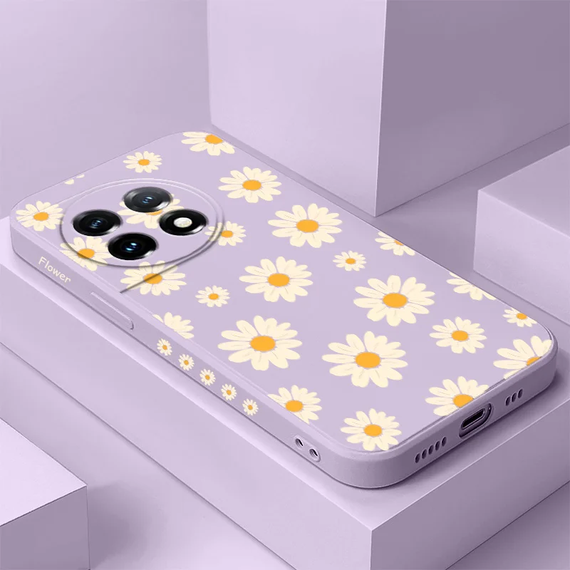 Corrugated Daisy Liquid Silicone Phone Case