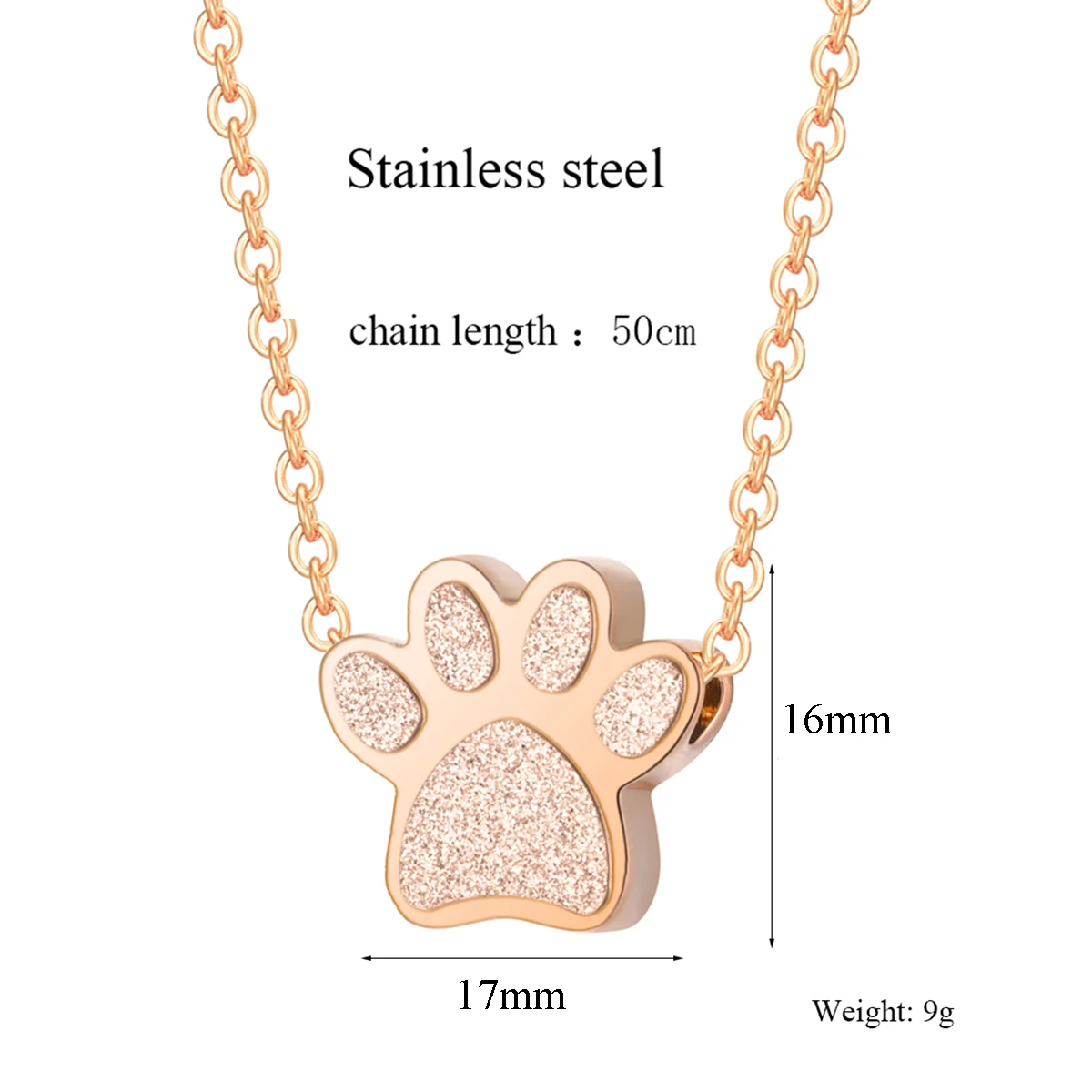 Stainless Steel Pet Paw Print Urn Ashes Cremation Keepsake Necklace For Pet Ashes  Memorial Jewelry Gifts for Man Women 6