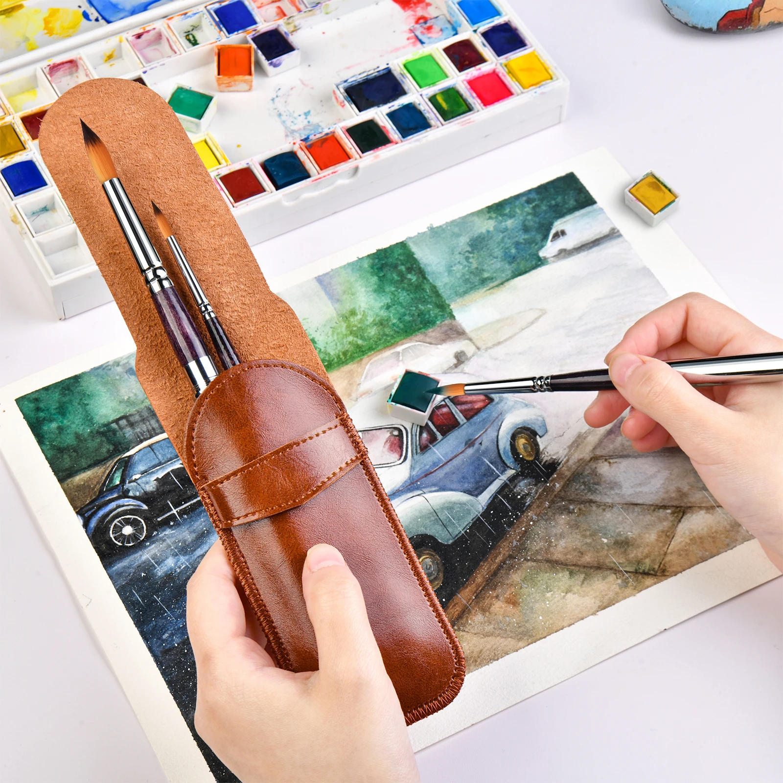 Paint Brushes 3 PCS Travel Watercolor Pocket