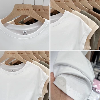 تي شيرت نسائي من AOSSVIAO تي شيرت بقصة ضيقة ورقبة دائرية وأكمام قصيرة تي شيرت لصيف موضة ملابس الشارع الشهير 2025 Y2k 6