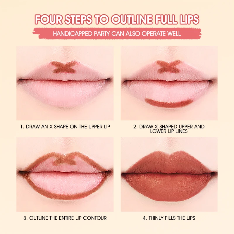 Lipliner Pencil 8-Color Long Lasting Waterproof Professional Soft Smooth Colorful Matte Lipstick Cosmetics Makeup Tool