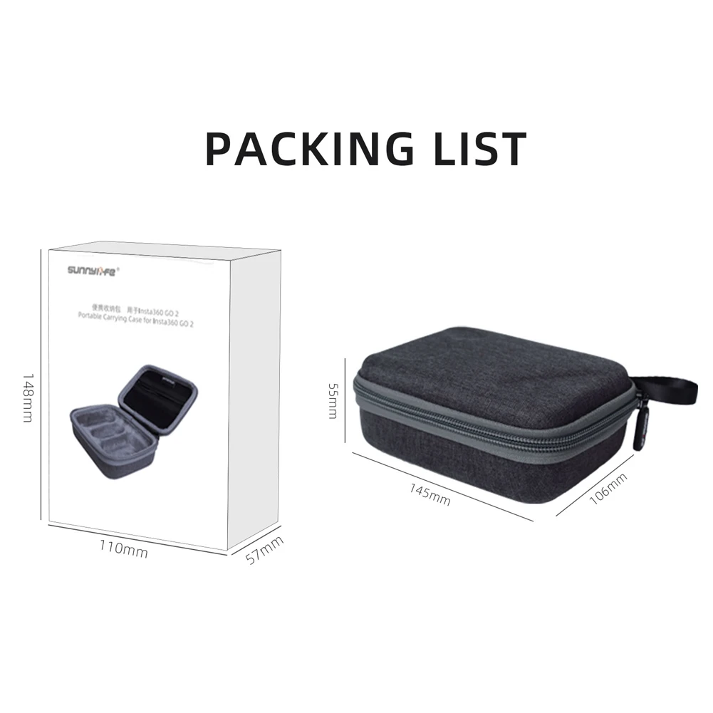 Insta360 GO 2 보호 박스용 짐벌 액션 카메라 보관 가방 휴대용 케이스