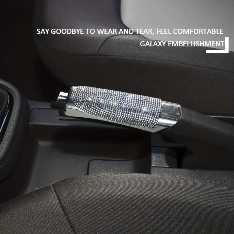 Bling Handbrake Cover Universal Crystal Car Handbrake Grips Case Anti-slip Auto Gear Shift Collars Diamond Interior Accessories