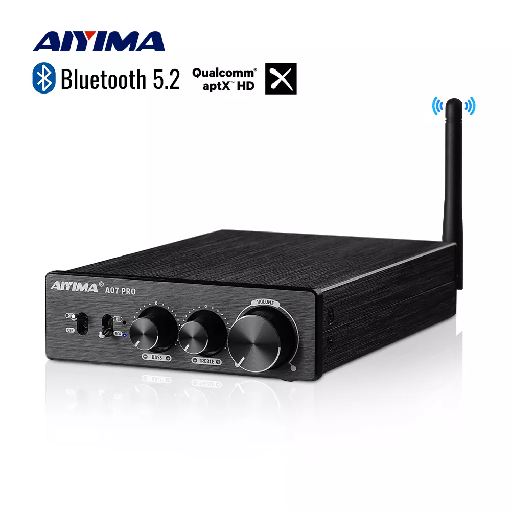 AIYIMA-A07 PRO Amplificador Bluetooth, Áudio APTX HD, TPA3255, Amplificador Estéreo HiFi, 300 Wx2, Altifalante de Som, Amplificador Doméstico