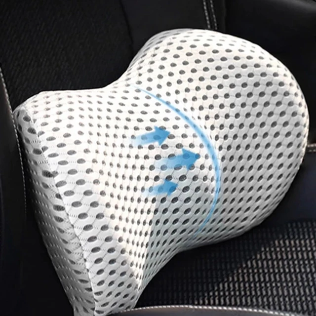 Mesh Car Pillow Lumbar Support Pillow Car Seat Waist Cushion Protect Spine  Vertebral Low Back Cushion Bed Sleeping Pillow - AliExpress