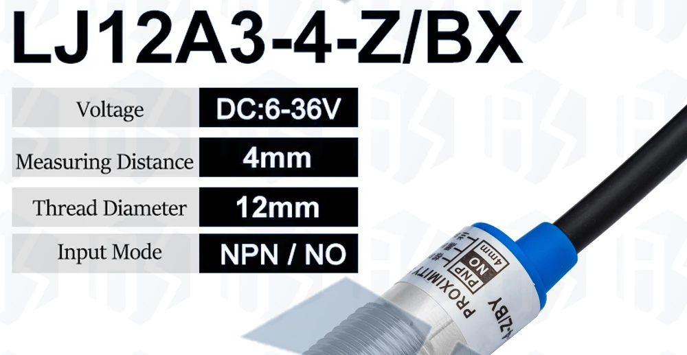 1pcs ~ 10pcs egbo LJ12A3-4-Z bx LJ12A3-4-Z/durch neue induktive näherung sensor erkennung schalter npn dc 6-36v für arduino – Detail 12
