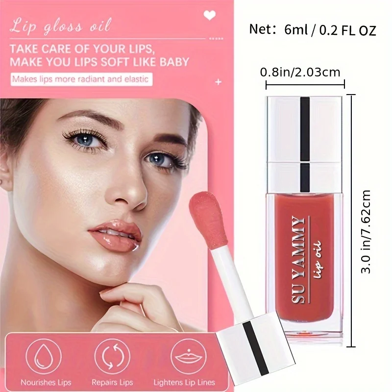 Hydrating Lip Glow Oil, Plumping Lip Gloss, Moisturizing Lip Oil Gloss, Transparent Moisturizing Lip Balm, Natural Lip Plumper 4