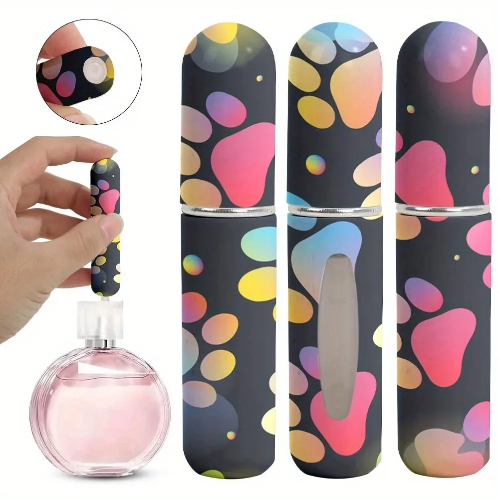 New Fashion City Pattern Theme 0.17oz Perfume Spray Bottle - Refillable Portable Travel Mini Nebulizer Cosmetic Pump Dispenser
