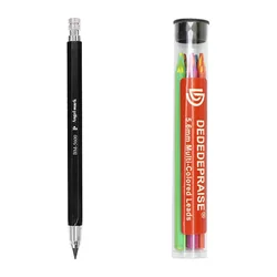 High - Quality Mechanical Pencil Set with Charcoal Graphite Lead for Versatile Sketching and Drawing (1 black pen - lead)