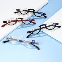 Lunettes de lecture Vintage tout usage, demi-monture, Anti-bleu, à la mode, pour hommes et femmes, pour personnes âgées + 1.0 à + 4.0, protège les yeux 5
