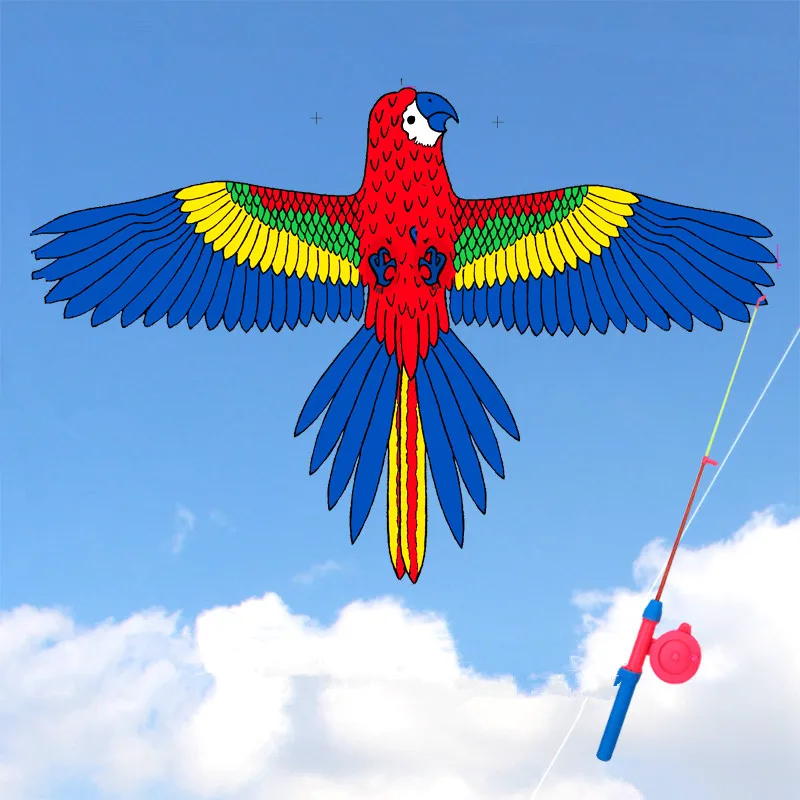 free shipping PE mini kites flying for children kite line 3d kite pocket  kite for kids fishing rod dynamic wing eagle kite toys