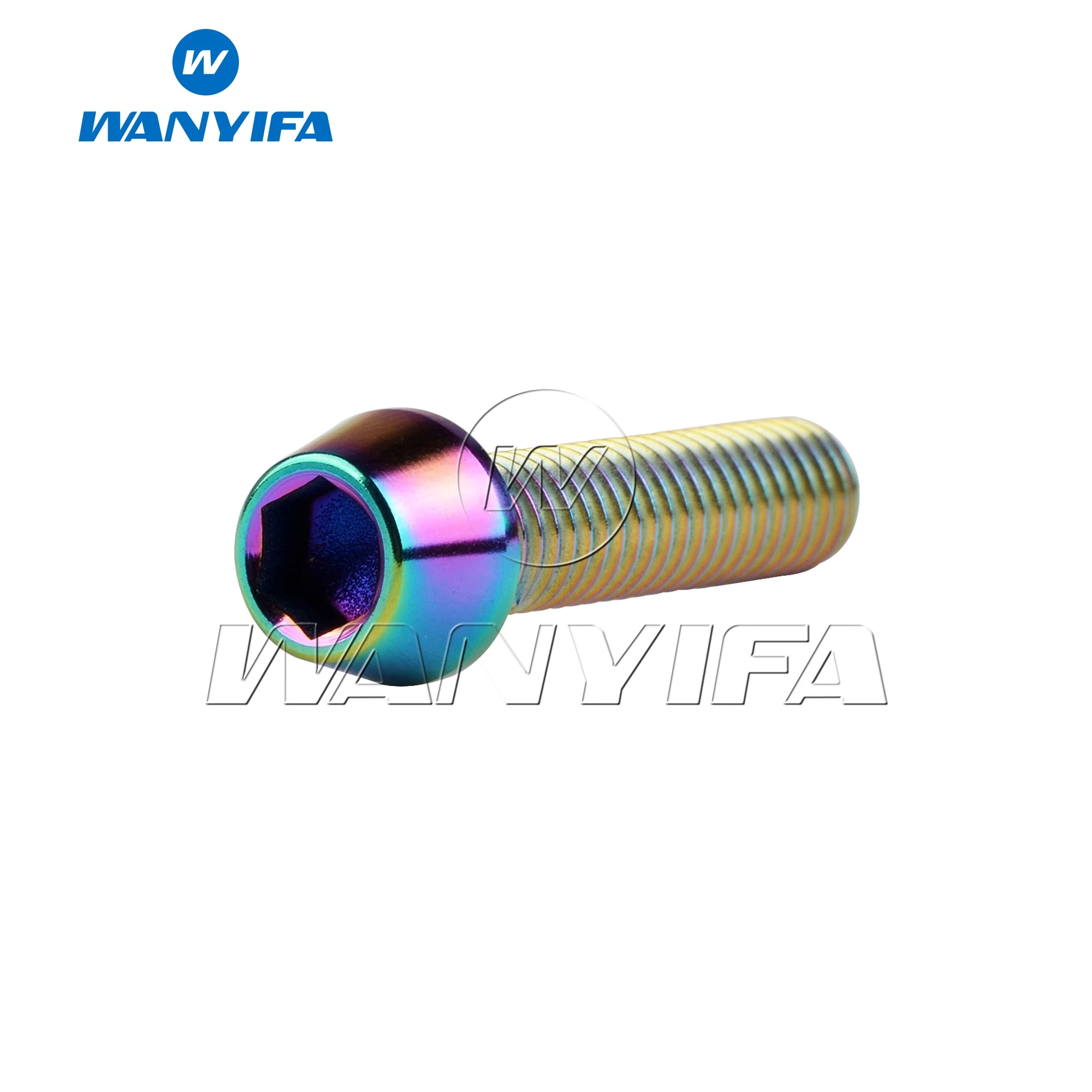 Titanium Bolts M6 x 10 15 16 18 20 25 30 35 40 45 50 55 60 65mm Allen Key Taper Head Bolt Screw for Bicycle Headset Brake