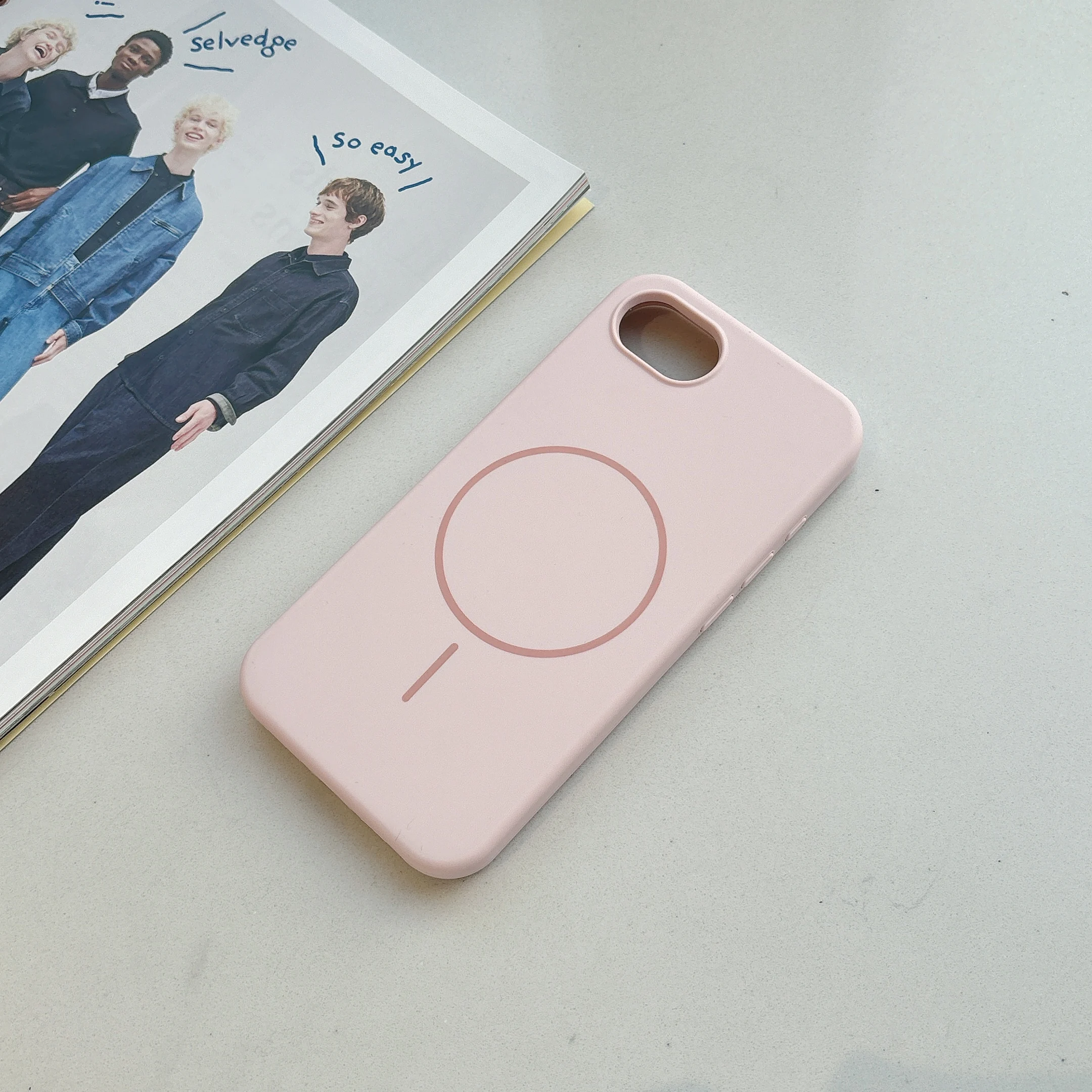 Magnetic Matte Soft Cover with Liquid Silicone