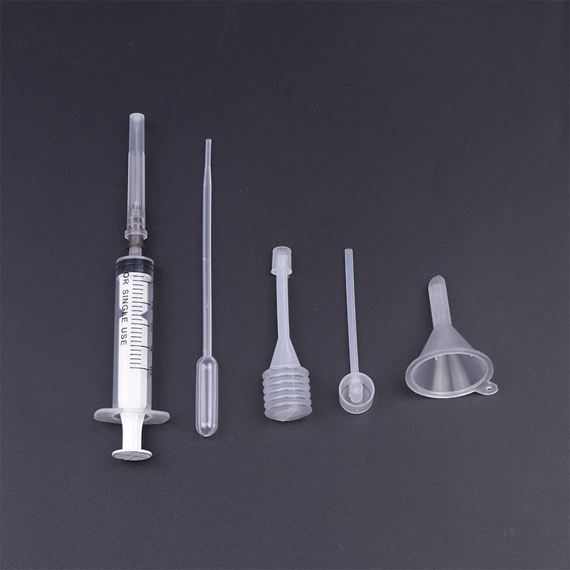 Description Picture 4 of item4/6 units/Set Perfume Refill Tools Set Plastic Diffuser Syringe Straw Dropper Funnel Spray Dispensing Required Cosmetic Tools