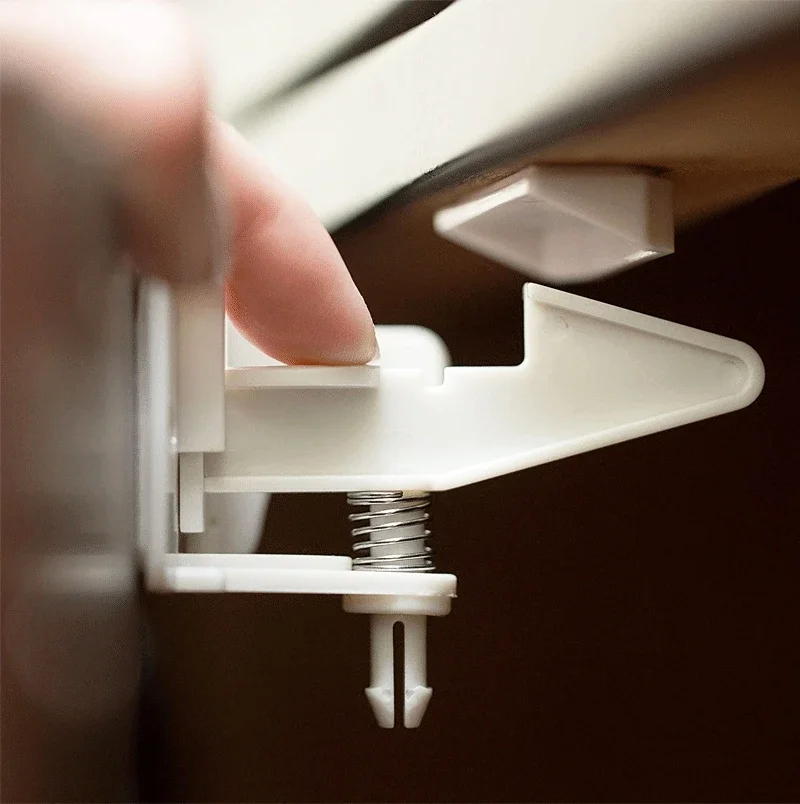 Cabinet Lock Child Lock Safety Lock 1-5Pcs Adhesive Baby Safety Lock For Drawer Cabinet Door Invisible Buckle Closet