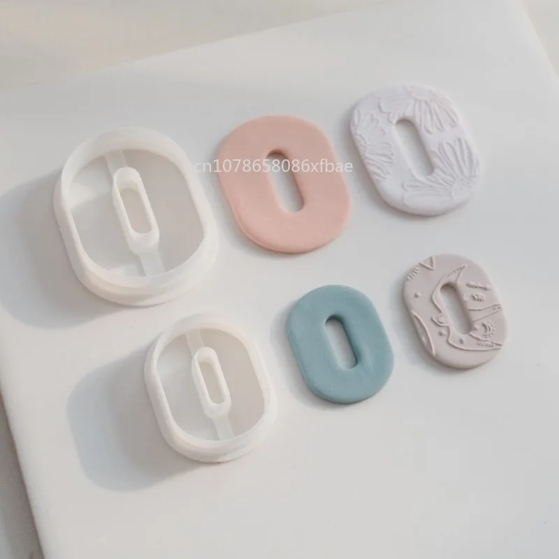Polymer clay cutter 2Pcs/Set basic geometric hollow shape mold niche design DIY earring jewelry