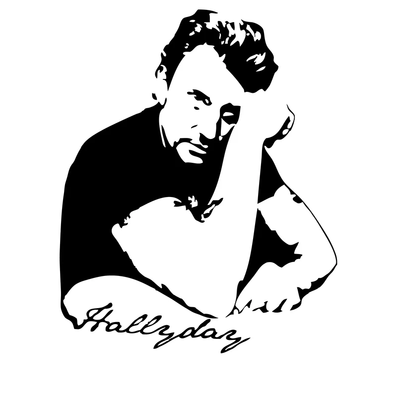 

Die-Cut Vinyl Decal Johnny Hallyday Car Sticker Waterproof Auto Decors on Truck Bumper Rear Window Motorcycle Laptop Car Decal