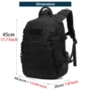 38L Tactical Backpack Style, Large Capacity Waterproof Outdoor Rucksack with MOLLE System, Hiking Camping Travel Bug Out Bag 4