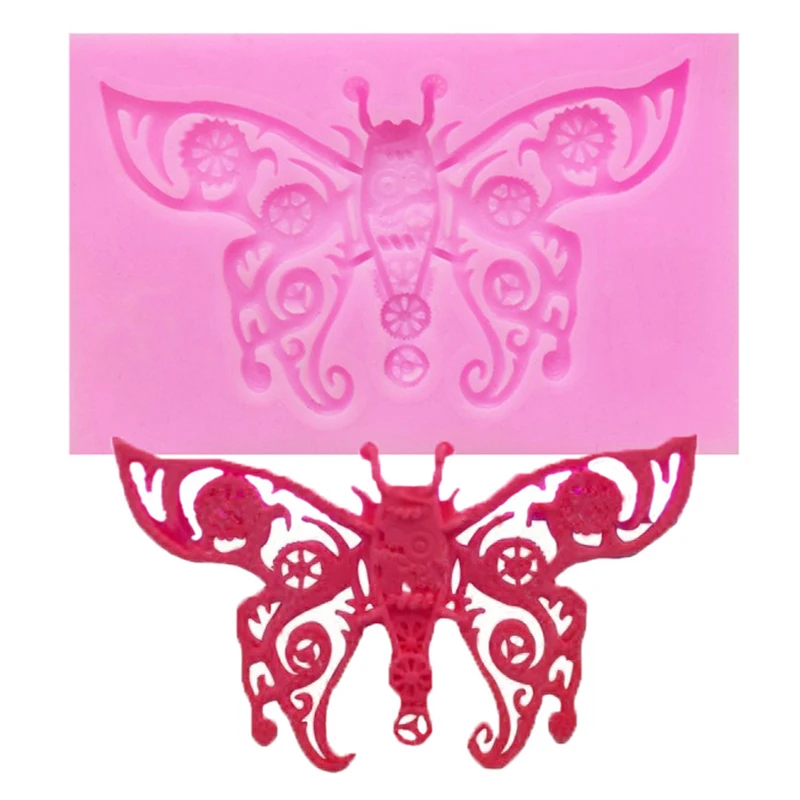 

1pcs Butterfly Silicone Cake Cookie Mould Biscuit Sugar Chocolate Mold DIY 3D Fondant Embossing Cake Pudding Decorating Tools