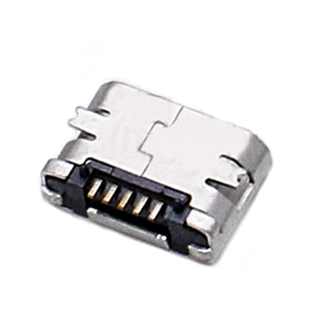 50pcs/lot 5Pin Micro-B SMD Micro USB Connector Female Port Jack Tail Sockect Plug For Android phone data connector style 2