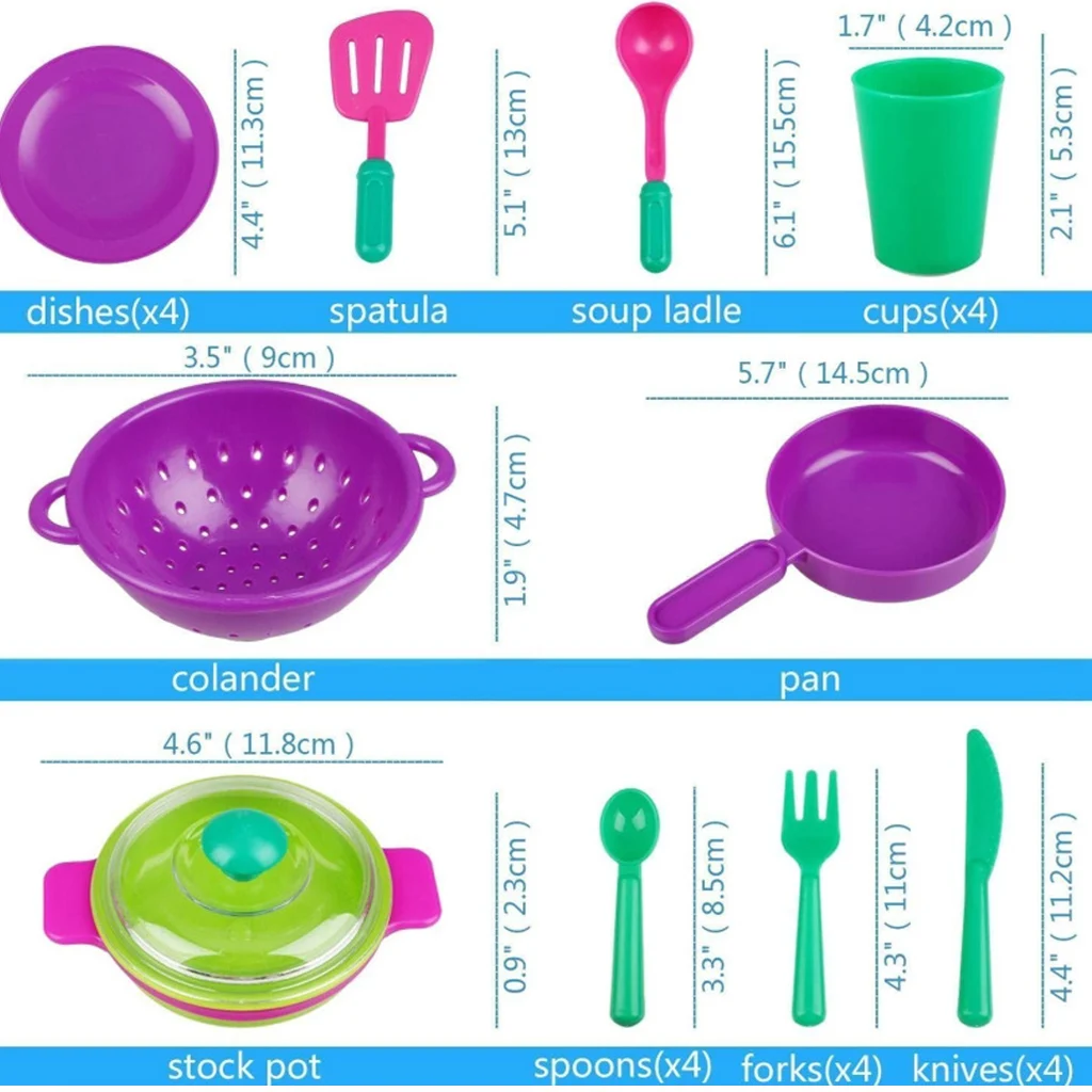 Children Role Playing Toy Tableware Utensils Sink Dishes Playhouse Kitchen Pretend Play Learning Toys Playset Kids Gift