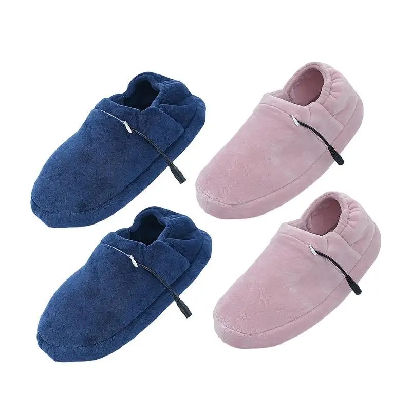 

Heating Shoes Winter Heated Slippers With Non-Slip Soles Warm Keeping Slippers With Adjustable Ankles For Watching TV Working