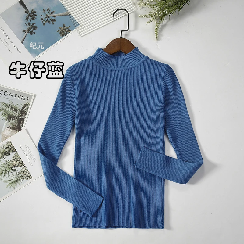 oversized sweaters 2022 New-coming Autumn Winter Tops Basic Turtleneck Pullovers Sweaters Primer Long Sleeve Short Korean Slim-fit tight Sweater brown cardigan Sweaters