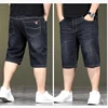 New Summer Denim Short Jeans Men Plus Size M-44 46 48 Fatty Guys Middle Pants Trendy Cowboy Short Pant Male High Quality Brand 4