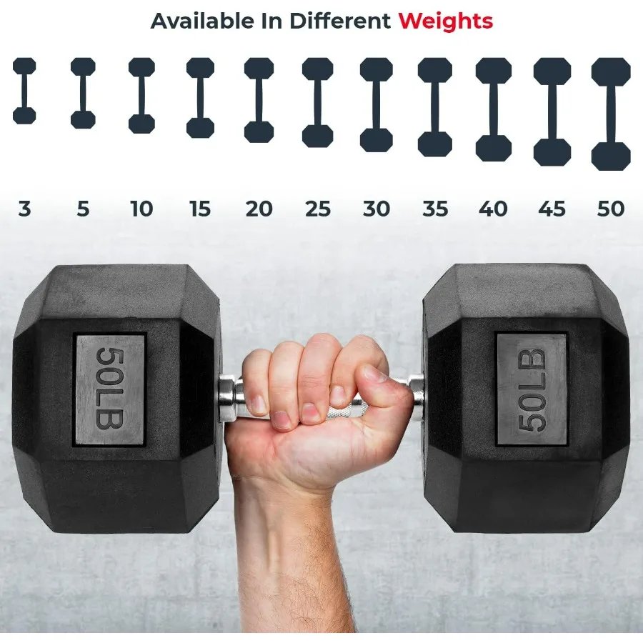 20Lb - Hex Dumbbells - PVC Coated Weights, Chrome-Plated Knurled Handles, Fixed Hexagon Dumbbell - Workout, Exercise, Body Build