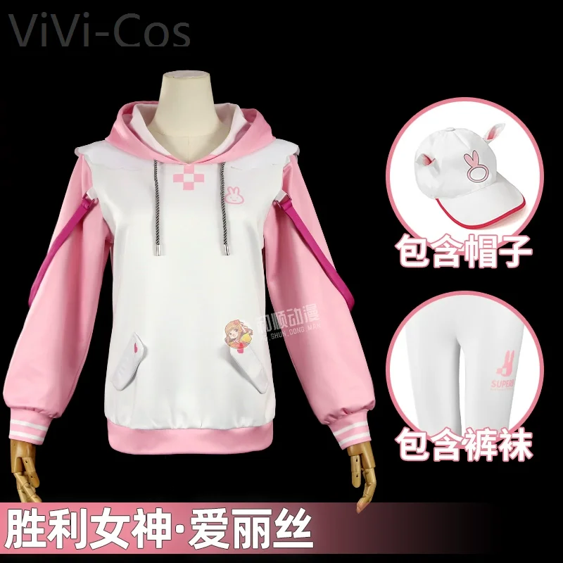 

Goddess Of Victory: Nikke Alice Ladies Sports Cartoon Jacket Cosplay Costume Cos Game Anime Party Uniform Hallowen Play Role