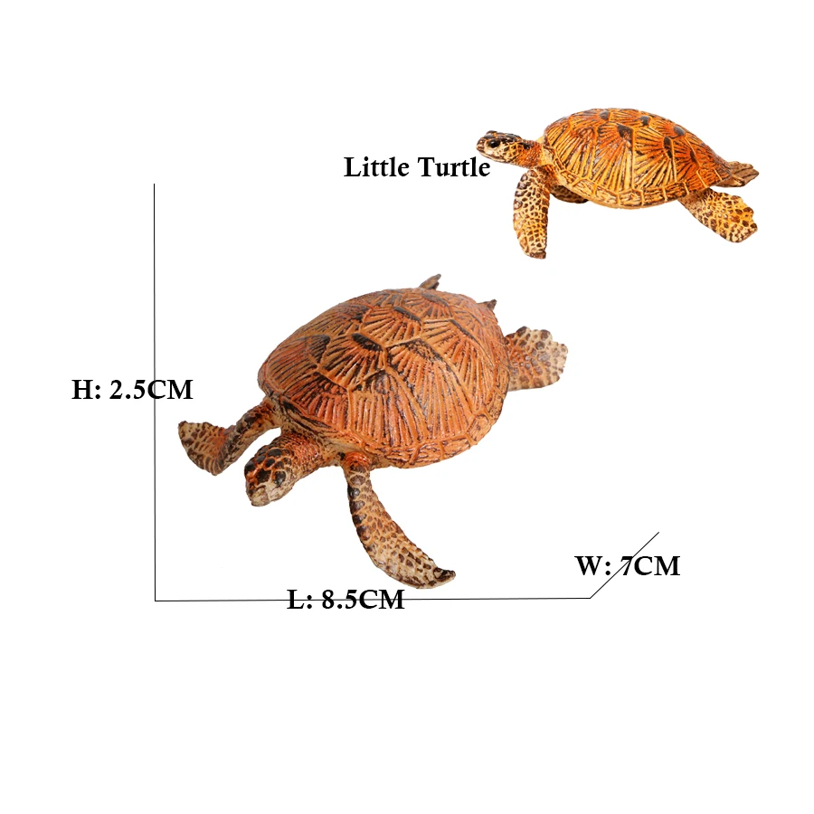 Turtle and Tortoise Action Figure Playset - Sea and Marine Animal Toy Collection