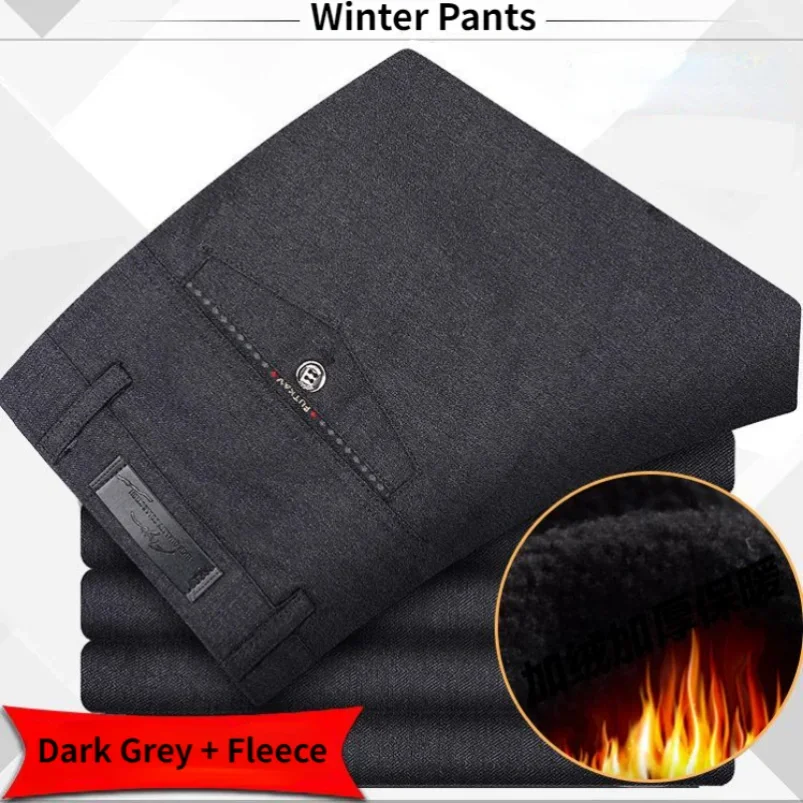 Winter-Warm-Fleece-Casual-Pants-Men-Straight-Formal-Long-Trouser-Adult ...