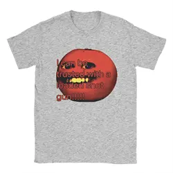 Humorous Orange Graphic Men's Cotton Crew Neck T - Shirt - S (GRAY)