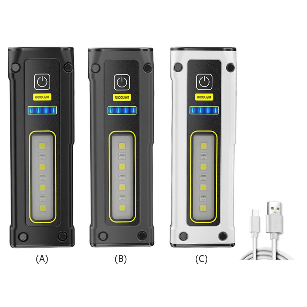 LED COB Camping Lamp Multifunctional Mini Handheld Lantern Type-c Charging Emergency Flashlight Dimmable for Outdoor Accessories