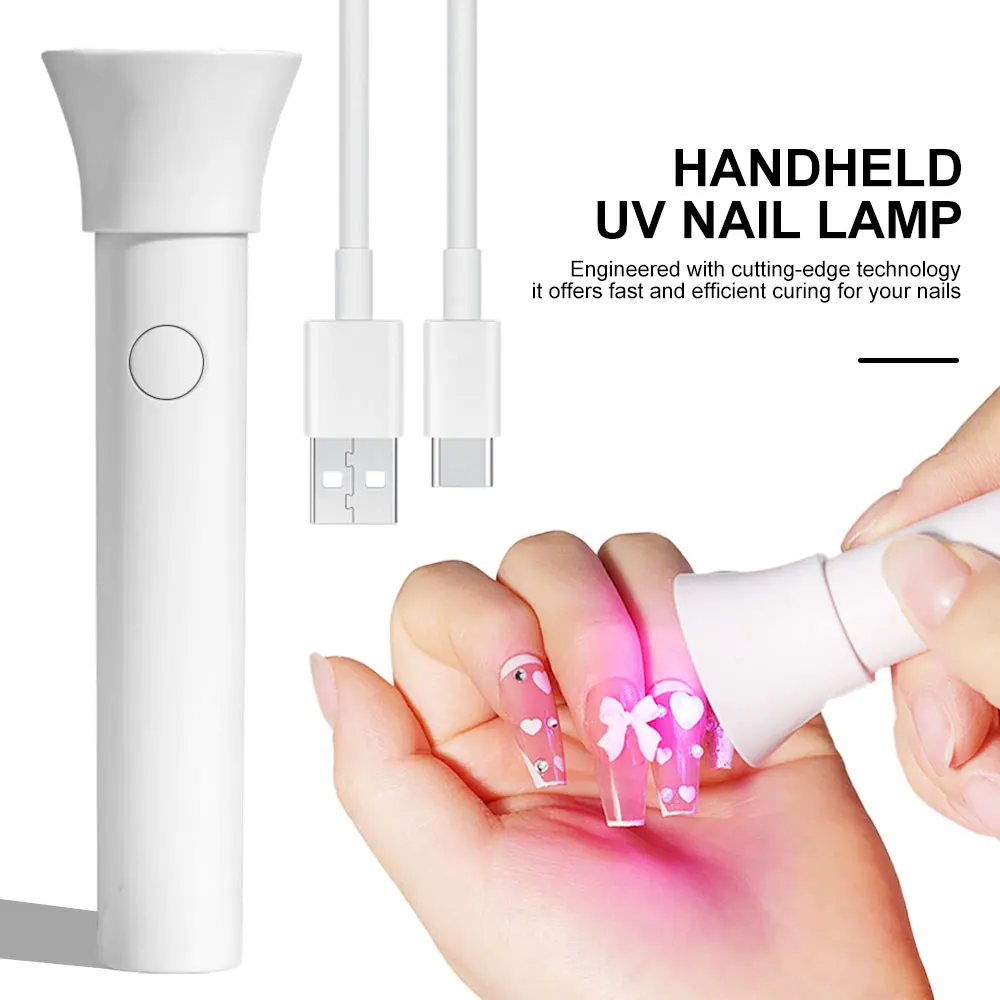 Portable nail lamp Nail Art UV LED Light Dryer Rechargeable Flashlight UV Lamp Nail Drying Gel Polish Lamp Home Salon Tools