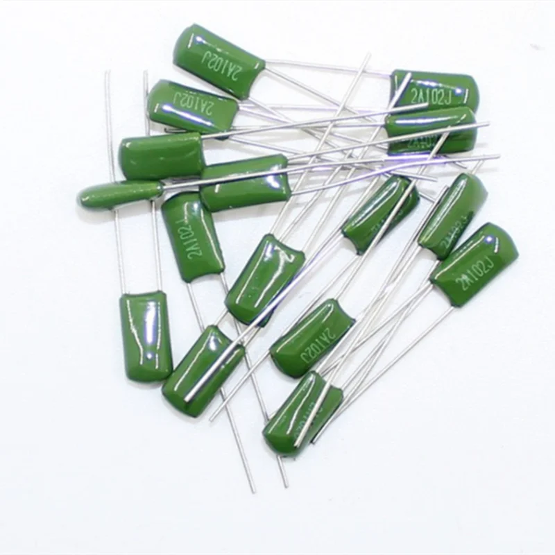 

50pcs Polyester film capacitor 100V 1nF 1.5nF 2.2nF 100nF 2A471J 2A102J 2A152J 2A222J 2A392J 2A332J 2A472J 2A103J 2A473J 2A104J