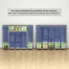 Portable Closet Wardrobe, Clothes Storage Rack Organizer with Cover, Side Pockets, 5 Clothes Hanging Rods 4