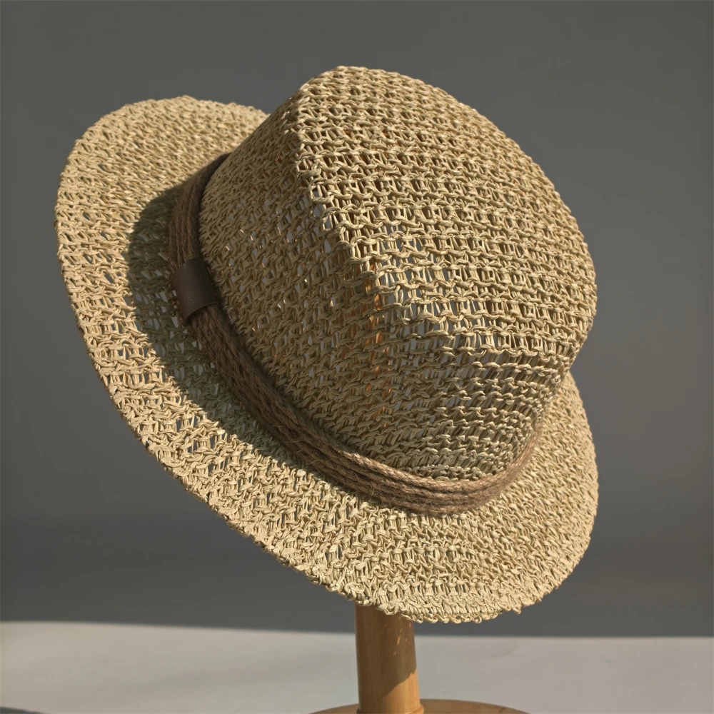 Classic Panama Straw Hat For Sun Protection And Beach Hiking_voghion.com