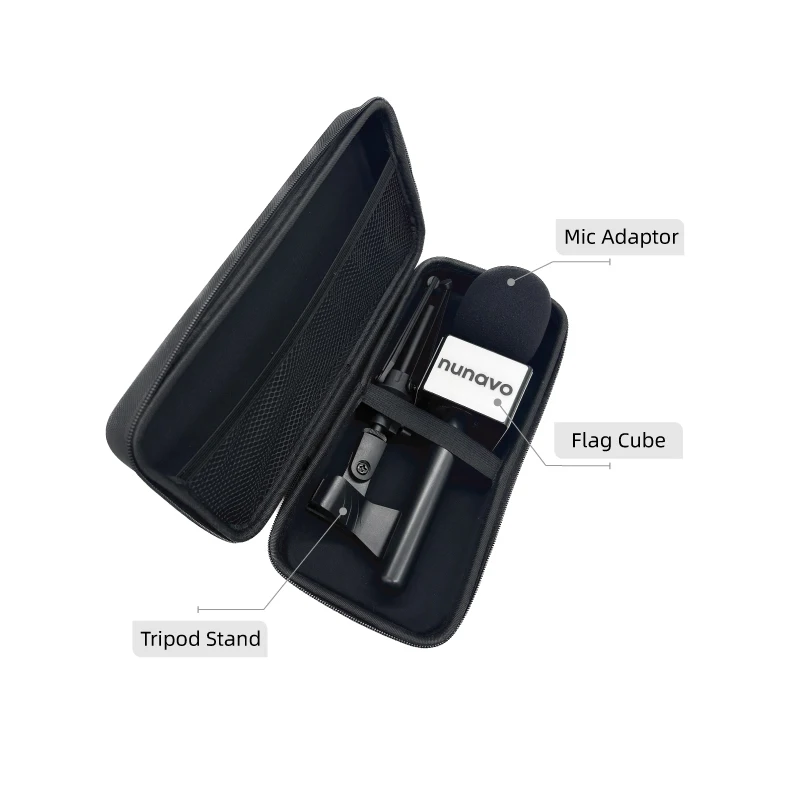 

Адаптер для микрофона интервью, внешняя сумка для переноски беспроводного микрофона, ручная сумка для хранения, ручка для микрофона для DJI mic 2