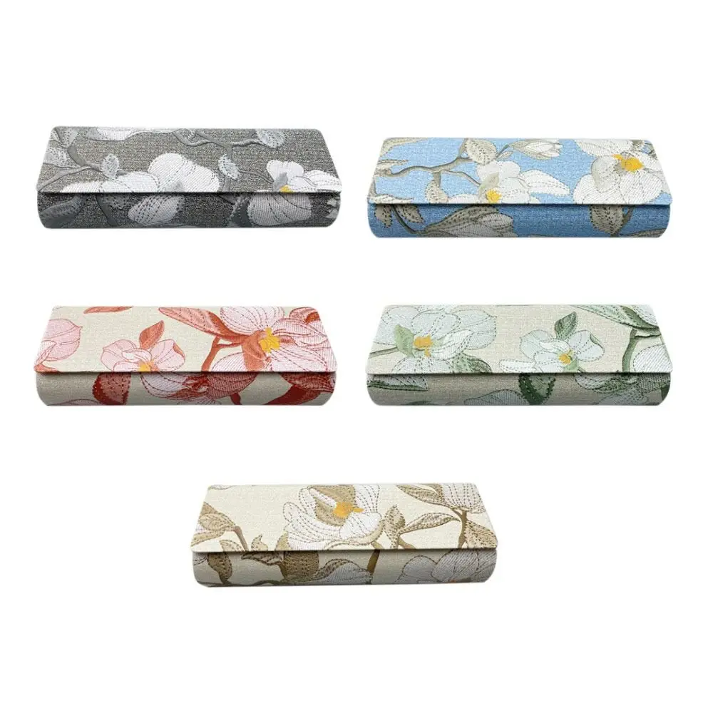 Elegant Embroidered Glasses Pouch - Portable, Multifunctional Case