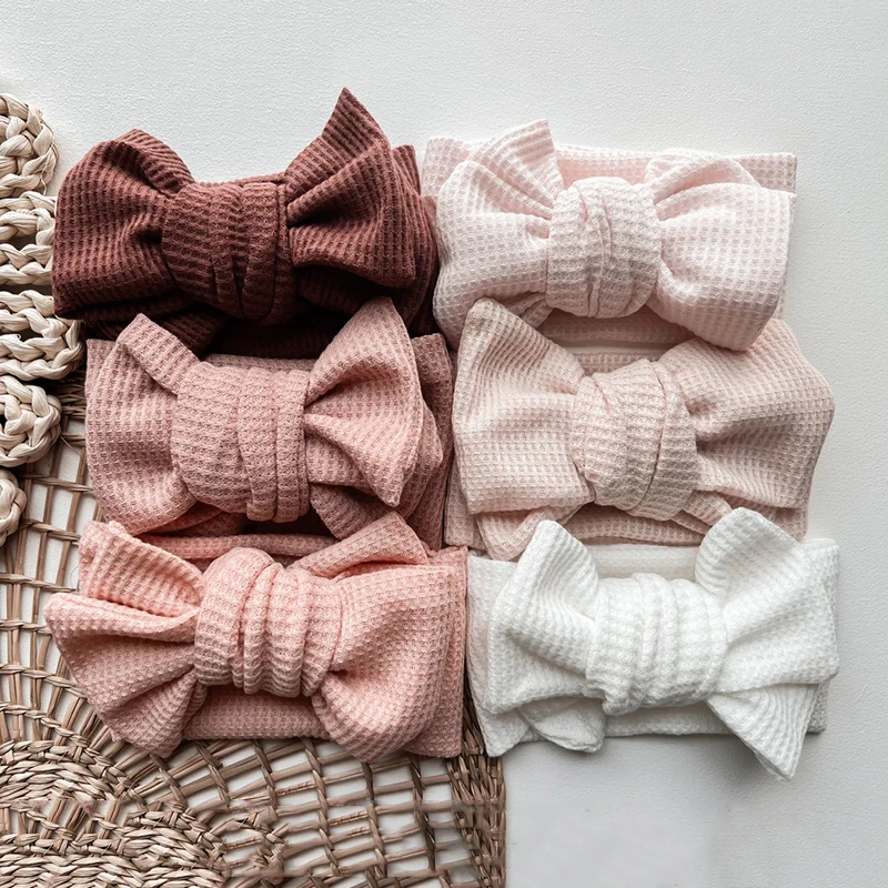 Newborn Baby Knit Bow Headband 4