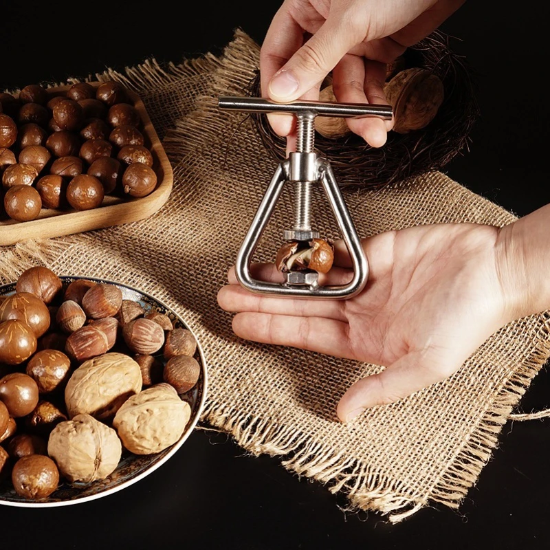 

Stainless Steel Walnut Cracker Nut Opener Macadamia Nut Egg Opener Tool Clamp Siberian Hazelnut Shell Separator