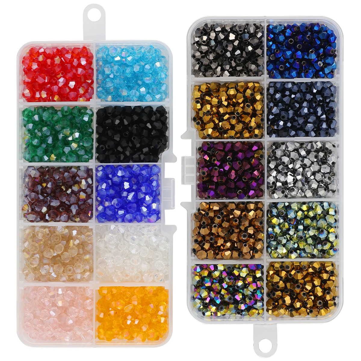 Material Bisuteria 200 Piezas De 8mm 10 Colores Cuentas Redondas De Cristal Agrietado, Cuentas De Cristal Coloridas Para Pulseras Con Agujeros, Cuentas De Cristal Para Bisuteria Manualidades