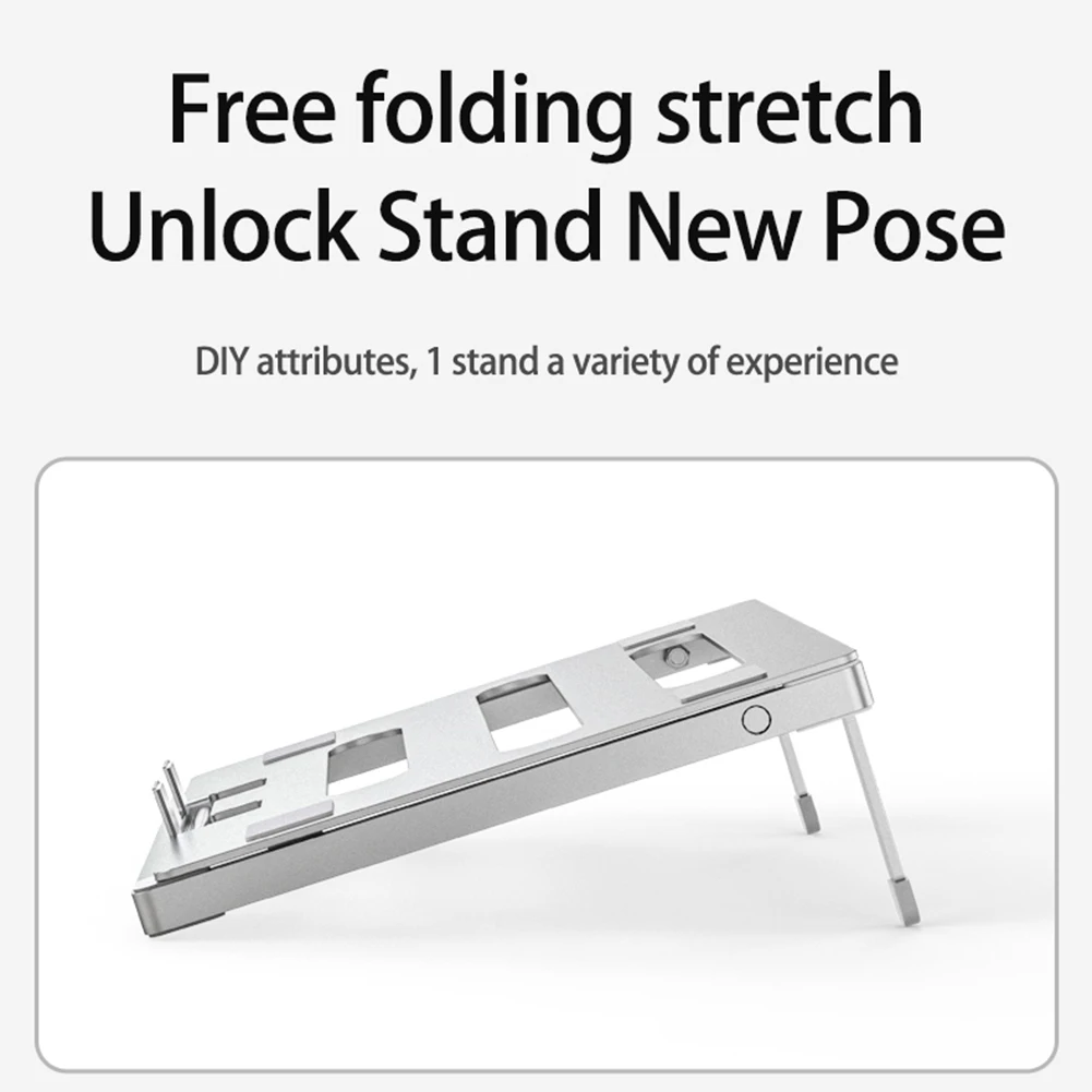 Portable Laptop Stand Adjustable Height Ergonomic Notebook Holder Foldable Laptop Riser Aluminum Alloy for MacBook/Lenovo