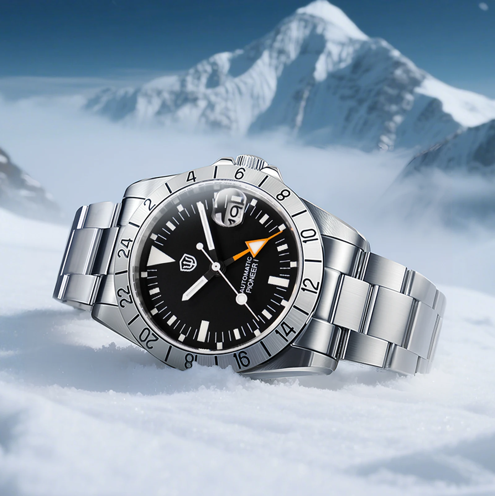 Watchdives WD16570 GMT Orologio Subacqueo Automatico Uomo 39mm Doppio Fuso, Vetro Zaffiro