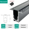 2 Meter Magnetic Track Accessories Connector DC48V Power Supply Surface Mounted Recessed 2m Rail For LED Magnetic Track Light 5