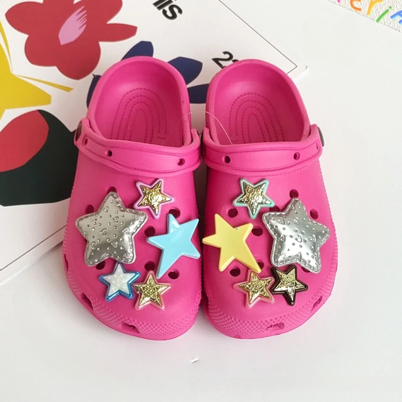 

Colorful Cartoon Croc Charms Designer Plush Ball Cute Shoe Charms for Croc New Fashion Vintage Star Clogs Jeans Christmas Gift