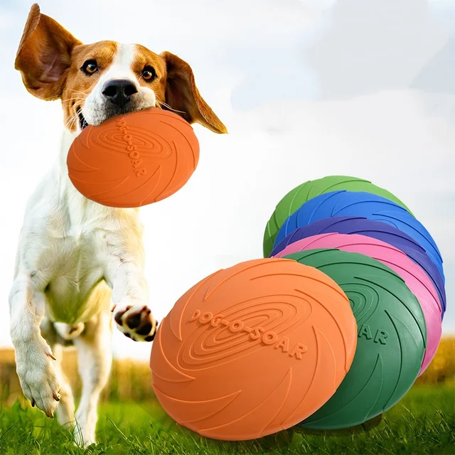 Silicone Flying Saucer Funny Dog Cat Toy Dog Game Flying Discs Resistant Chew Puppy Training Interactive Pet Supplies 6